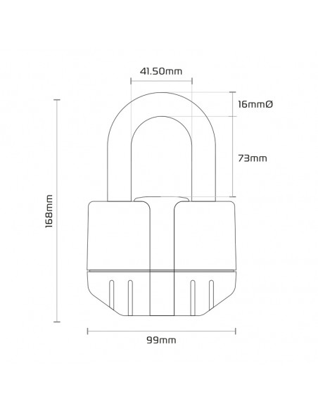Antivol chaîne OXFORD Boss Alarm 16mm + chaine 12X1.2