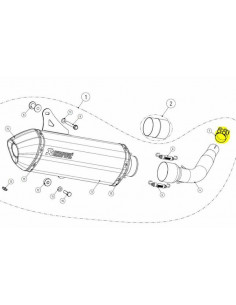 Sangle d'échappement de rechange,CLAMP MUFFLER X-CITY 250