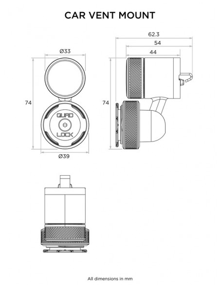Support de smartphone QUAD LOCK grille d'aération