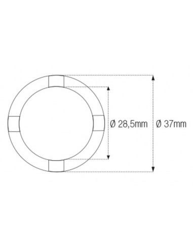 Douille à créneaux JMP pour bras oscillant/chassis Øint.28,5mm/Øext.37mm 4 crans Kawasaki