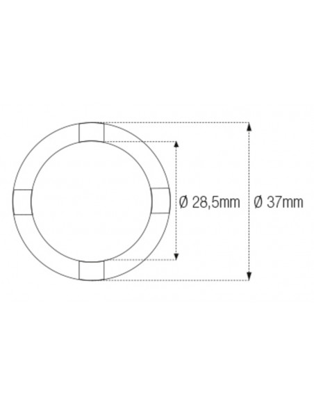 Douille à créneaux JMP pour bras oscillant/chassis Øint.28,5mm/Øext.37mm 4 crans Kawasaki