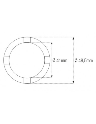 Douille à créneaux JMP pour colonne de direction Øint.41mm/Øext.48,5mm 4 crans Honda