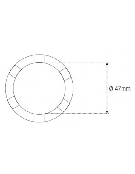 Douille à créneaux JMP Ø47mm 3/8''