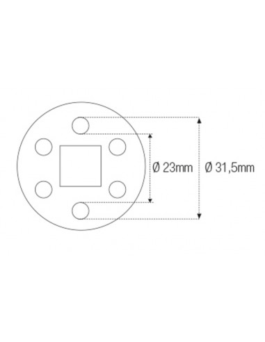 Douille à créneaux JMP pour colonne de direction Øint.23mm/Øext.31,5mm 6 crans MV Agusta