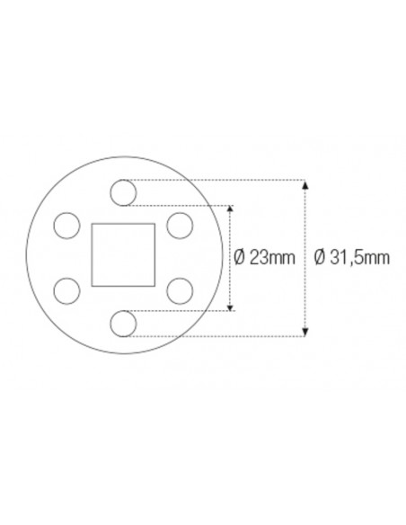 Douille à créneaux JMP pour colonne de direction Øint.23mm/Øext.31,5mm 6 crans MV Agusta