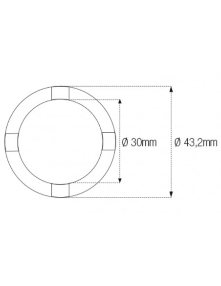 Douille à créneaux JMP pour bras oscillant/chassis Øint.30mm/Øext.43,2mm 4 crans Suzuki