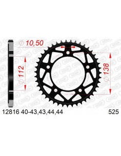 Couronne AFAM acier standard 12816 - 525