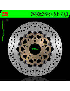 Disque de frein NG BRAKES flottant - 239