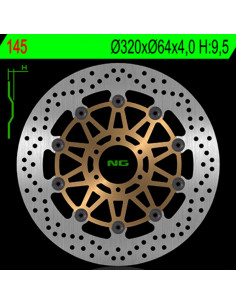 Disque de frein NG BRAKES flottant - 145