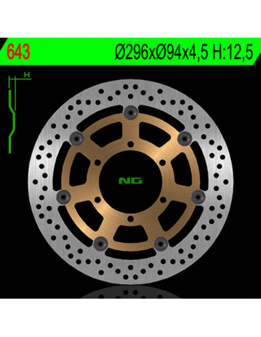 Disque de frein NG BRAKES flottant - 643