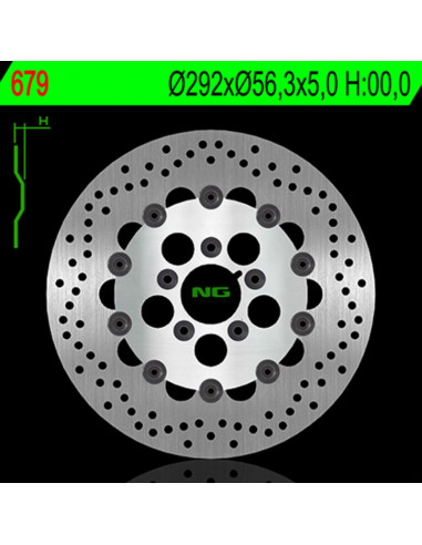 Disque de frein NG BRAKES flottant - 679