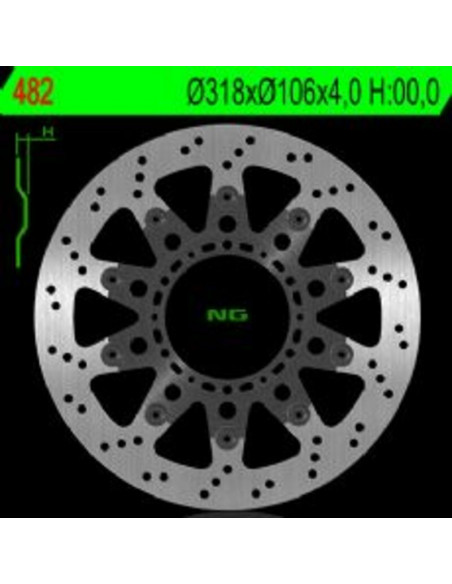 Disque de frein NG BRAKES flottant - 482