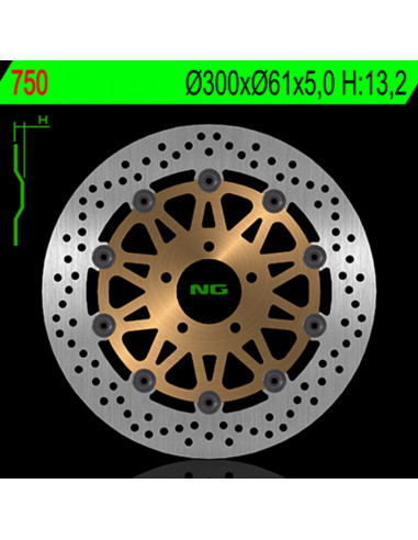 Disque de frein NG BRAKES flottant - 750