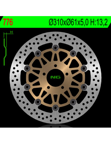 Disque de frein NG BRAKES flottant - 776