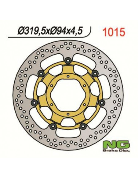 Disque de frein NG BRAKES flottant - 1015