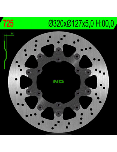 Disque de frein NG BRAKES flottant - 725