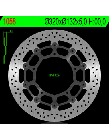 Disque de frein NG BRAKES flottant - 1058