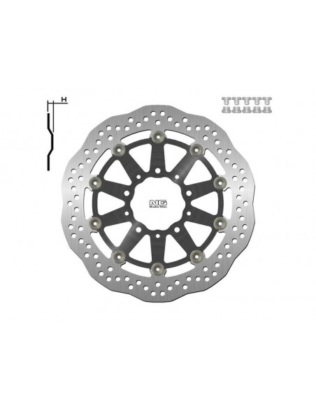 Disque de frein NG BRAKES pétale flottant - 1701XG