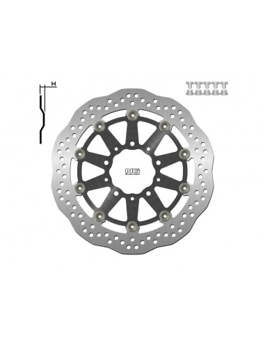 Disque de frein NG BRAKES pétale flottant - 1701XG