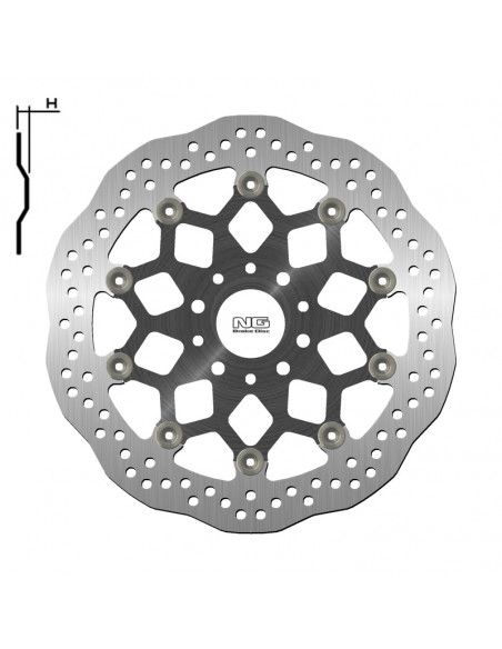 Disque de frein NG BRAKES pétale flottant - 1717XG