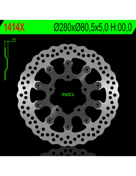 Disque de frein NG BRAKES pétale flottant - 1414X