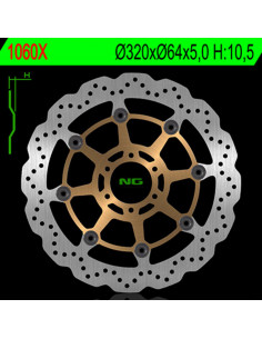 Disque de frein NG BRAKES pétale flottant - 1060X