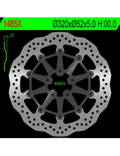 Disque de frein NG BRAKES pétale flottant - 1465X