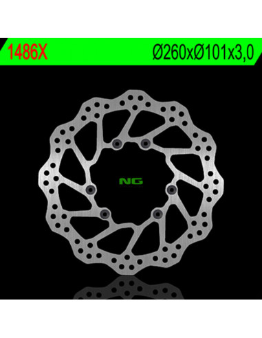 Disque de frein NG BRAKES pétale fixe - 1486X