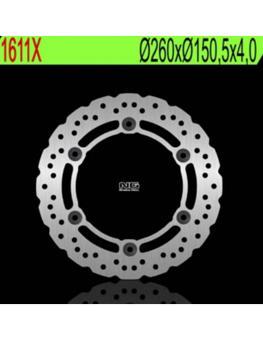 Disque de frein NG BRAKES pétale fixe - 1611X