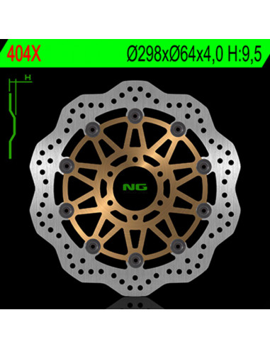 Disque de frein NG BRAKES pétale flottant - 404X