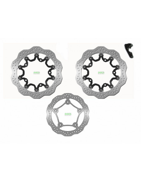 Kit de 3 disque de frein Oversize NG BRAKES pétale flottant - 298 KITTMAX 2012
