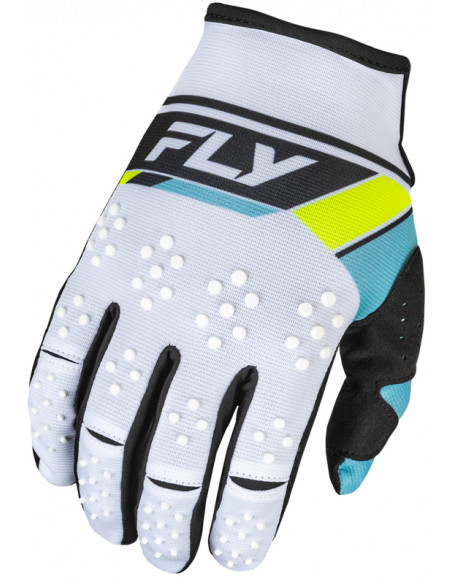 Gants FLY RACING Kinetic Prix - blanc/noir/Hi-Vis
