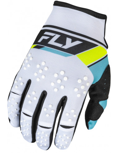 Gants FLY RACING Kinetic Prix - blanc/noir/Hi-Vis