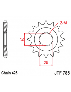 Pignon JT SPROCKETS acier standard 785 - 428