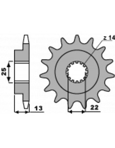 Pignon PBR acier standard 2201 - 525