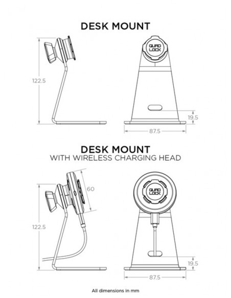 Support de smarphone bureau QUAD LOCK