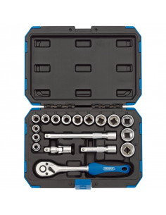 Coffret douilles & cliquet 3/8" DRAPER métrique & pouce 18 pièces 2