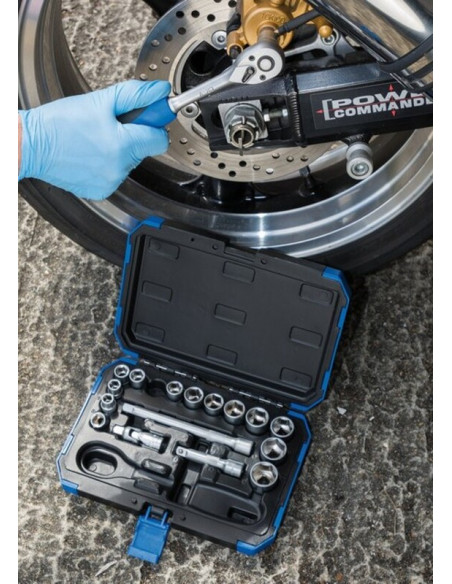 Coffret douilles & cliquet 3/8" DRAPER métrique & pouce 18 pièces