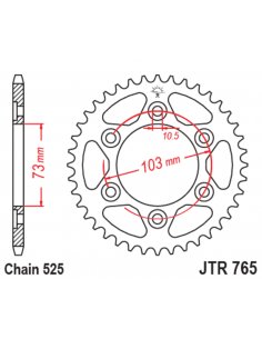 Couronne JT SPROCKETS acier standard 765 - 525 2