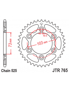 Couronne JT SPROCKETS acier standard 765 - 525