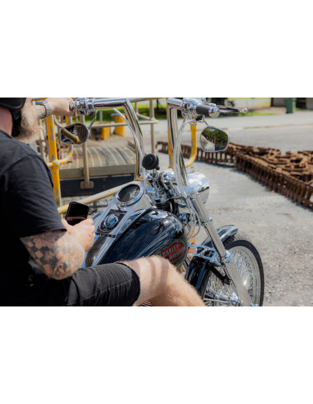 Support de montage guidon QUAD LOCK Pro Chrome - large