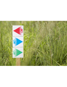 Flèches de signalisation S3 vert 50 pièces 12x12cm 2