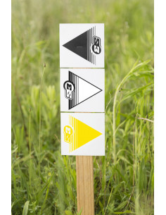 Flèches de signalisation S3 blanc 50 pièces 12x12cm 2
