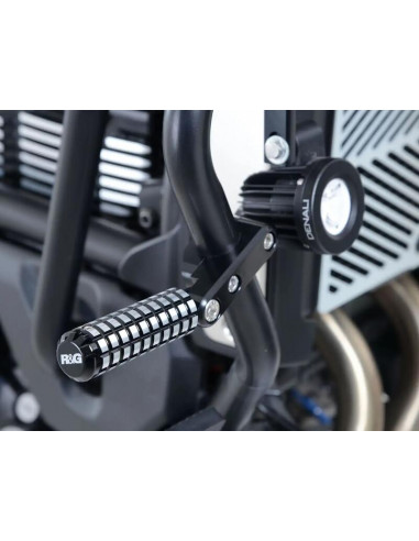 Repose-pieds universels R&G fixation sur barres ø25,4/ø22mm