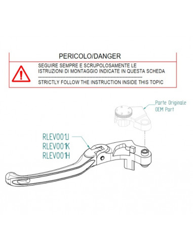 Kit leviers repliables/réglables LIGHTECH magnésium/aluminium