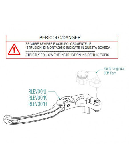 Kit leviers repliables/réglables LIGHTECH magnésium/aluminium