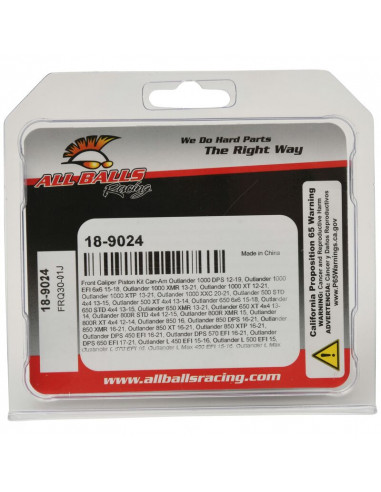 Kit piston d'étrier de frein ALL BALLS