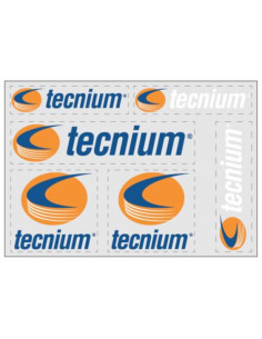 Planche autocollants TECNIUM 6 Logos fond transparent 180X125