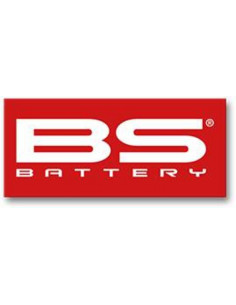 Autocollant BS BATTERY rouge petit format - 50 unités