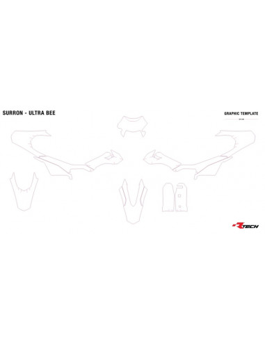 Kit plastique RACETECH - couleur origine 6 pièces